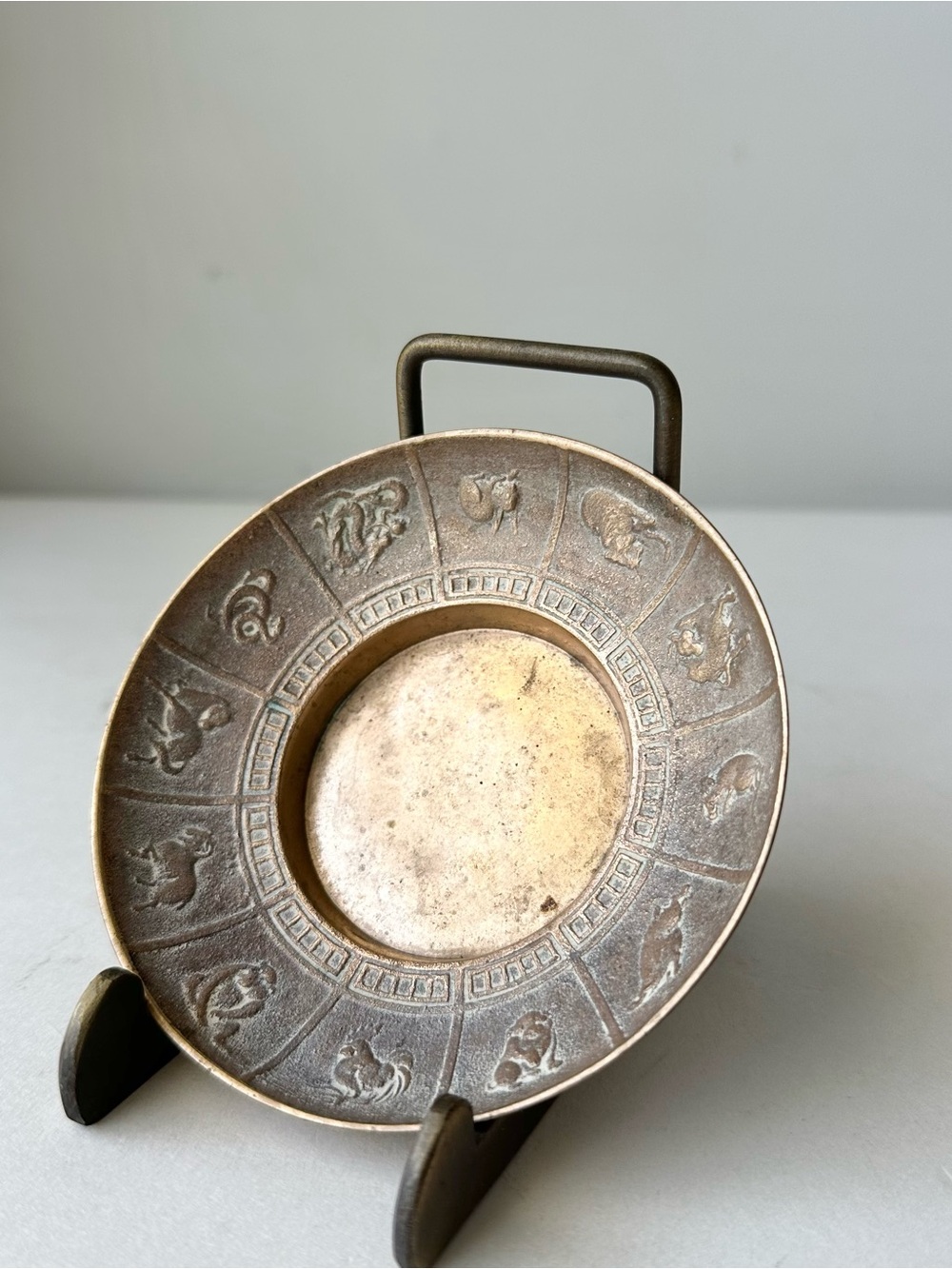 Vintage Brass Chinese Zodiac Dish